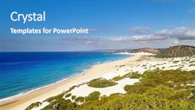  Presentation with best - Beautiful presentation theme featuring beach of cyprus karpas peninsula backdrop and a teal colored foreground