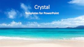  Presentation with island - Audience pleasing slide set consisting of beach of mahe island seychelles backdrop and a teal colored foreground
