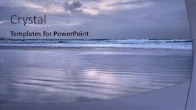  Presentation with rocky - PPT theme enhanced with beach of norwegian sea on rocky coast in fjord on sunset skagsanden beach lofoten islands norway background and a light blue colored foreground