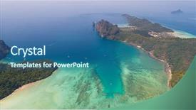  Presentation with agriculture de précision drone - Slide set consisting of beach of phi phi island background and a ocean colored foreground