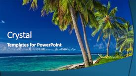  Presentation with pacific islands - Cool new presentation theme with beach of rarotonga cook islands backdrop and a ocean colored foreground