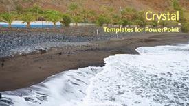  Presentation with carmen san diego - Slides enhanced with beach of san sebastian de background and a  colored foreground