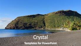  Presentation with beach - PPT layouts consisting of beach of san sebastian de background and a  colored foreground