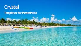  Presentation with beautiful skin and beach - Slide deck having beach of varadero in cuba background and a gray colored foreground