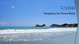  Presentation with zakynthos - Presentation theme with beach-of-zakynthos-island-sunny background and a light blue colored foreground