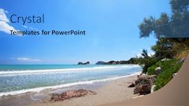  Presentation with zakynthos - Cool new PPT layouts with beach-of-zakynthos-zante-island backdrop and a light blue colored foreground