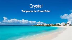  Presentation with beautiful skin and beach - Beautiful PPT theme featuring beach on anguilla island caribbean backdrop and a  colored foreground