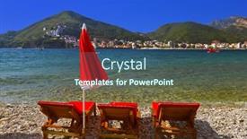  Presentation with island - Theme enhanced with beach-on-island-st-nicholas background and a ocean colored foreground