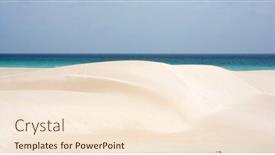  Presentation with island - Audience pleasing presentation theme consisting of beach-on-socotra-island backdrop and a cream colored foreground