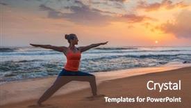  Presentation with kerala - Slide set featuring beach on sunset kerala india background and a tawny brown colored foreground