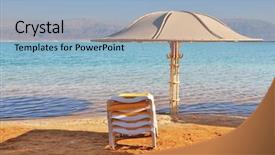  Presentation with day dead - PPT theme with beach on the dead sea background and a  colored foreground