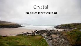  Presentation with atlantic - Amazing PPT theme having beach-on-the-north-atlantic backdrop and a white colored foreground