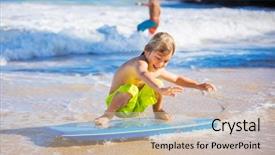  Presentation with fun brain - Audience pleasing slides consisting of beach on vacation with boogie backdrop and a soft green colored foreground