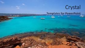  Presentation with little beach cala esmeralda cala - Beautiful slide set featuring beach one of the best backdrop and a light blue colored foreground