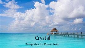  Presentation with maya - Theme enhanced with beach pier in riviera maya background and a light blue colored foreground