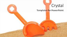  Presentation with white sand - Colorful slide deck enhanced with beach rake on the sand backdrop and a white colored foreground