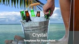  Presentation with tropical - Cool new presentation with beach reaching into a bucket backdrop and a seafoam green colored foreground