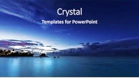  Presentation with nighttime - Cool new PPT theme with beach resort beautiful nighttime backdrop and a navy blue colored foreground