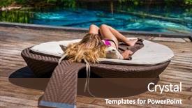  Presentation with luxury resort - Amazing slide deck having beach resort on bali indonesia backdrop and a  colored foreground