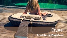  Presentation with luxury resort - Colorful slides enhanced with beach resort on bali indonesia backdrop and a  colored foreground