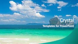  Presentation with crime scene do not cross - PPT theme with beach rocks - remote resort stormy scene background and a  colored foreground