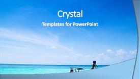  Presentation with beach rocks - Colorful PPT theme enhanced with beach rocks - sea backdrop and a cobalt blue colored foreground