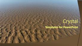  Presentation with tide - Slide set with beach-sand-at-low-tide background and a tawny brown colored foreground