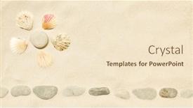  Presentation with symbol - Presentation theme consisting of beach-sand-with-sun-symbol background and a lemonade colored foreground