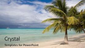  Presentation with dominican republic - Presentation theme enhanced with beach saona island dominican republic background and a lemonade colored foreground