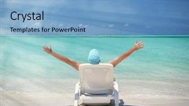  Presentation with bahamas - Colorful PPT theme enhanced with beach scene exuma bahamas backdrop and a light blue colored foreground