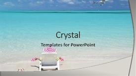  Presentation with bahamas - Beautiful PPT theme featuring beach scene great exuma bahamas backdrop and a light blue colored foreground