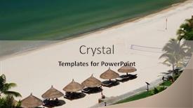  Presentation with pacific - Audience pleasing presentation consisting of beach scene tropics pacific ocean backdrop and a lemonade colored foreground