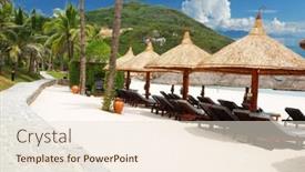  Presentation with pacific - Cool new theme with beach scene tropics pacific ocean backdrop and a lemonade colored foreground