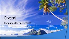  Presentation with philippine traditional - Cool new PPT layouts with beach scenery - islands of philippine backdrop and a light blue colored foreground