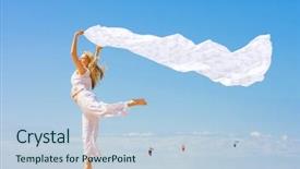  Presentation with wind - Presentation theme consisting of beach series in my portfolio background and a  colored foreground