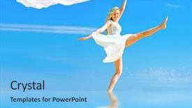  Presentation with peter walking on water - Beautiful presentation theme featuring beach series in my portfolio backdrop and a  colored foreground