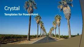  Presentation with california - Amazing presentation having beach side - road lined in palm trees backdrop and a ocean colored foreground