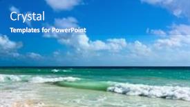  Presentation with mexico - Colorful slides enhanced with beach-sky-wave-mexico backdrop and a teal colored foreground