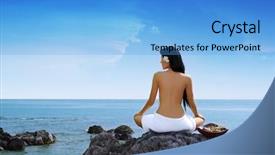  Presentation with outdoor movie - Amazing presentation theme having beach spa - paradise found -- genuine outdoor backdrop and a light blue colored foreground