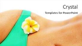  Presentation with healthy lifestyle - Presentation enhanced with beach spa - perfect sexy body isolated conceptual background and a white colored foreground