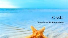  Presentation with unlock your dream - Colorful slides enhanced with beach star fish - dream sand landscape backdrop and a light blue colored foreground