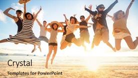  Presentation with happy holidays - Beautiful theme featuring beach summer holidays vacation happy backdrop and a lemonade colored foreground