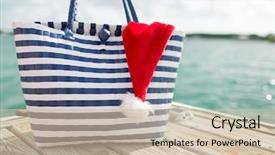  Presentation with summer christmas - Audience pleasing slide deck consisting of beach summer vacation christmas backdrop and a soft green colored foreground