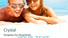  Presentation with tan - Amazing slide set having beach summer vacation laughing family backdrop and a cool aqua colored foreground