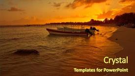  Presentation with maya - Theme having beach sunset in costa maya background and a tawny brown colored foreground