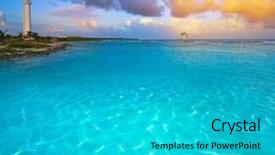  Presentation with maya - Beautiful presentation featuring beach sunset in costa maya backdrop and a teal colored foreground