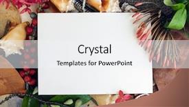  Presentation with tropical flowers - PPT layouts enhanced with beach themed - mock-up - empty paper note background and a white colored foreground