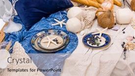  Presentation with beach wedding - Colorful slides enhanced with beach-themed-ocean-wedding-reception backdrop and a lemonade colored foreground