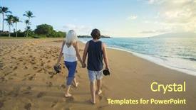  Presentation with maui - Slide set having beach together in maui background and a coral colored foreground