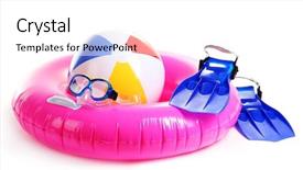  Presentation with life cycle assessment - Audience pleasing PPT theme consisting of boiled crayfishes on the plate isolated on white background backdrop and a lemonade colored foreground